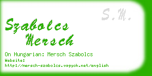 szabolcs mersch business card